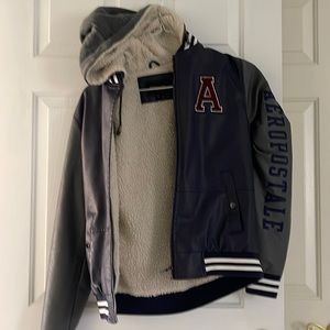 Aeropostale size small. Leather with fluffy insider